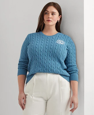 Lauren Ralph Plus Cable-Knit Sweater