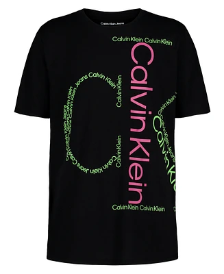 Calvin Klein Big Boys Written Up Short Sleeve T-shirt