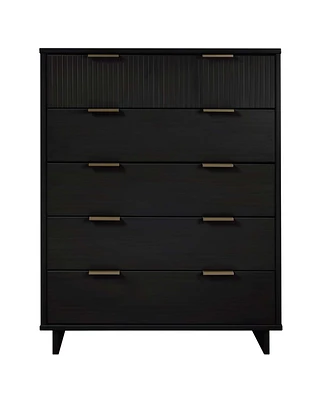 Manhattan Comfort Granville 48.98" Pine Wood 5-Drawer Tall Dresser