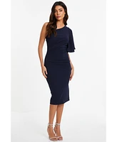 Quiz Women's One-Shoulder Ruched Midi Dress