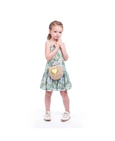 Child Angela Lime Straw Handbag