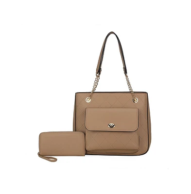 Mkf Collection Jenna Shoulder Bag and Wallet- 2 pieces by Mia k