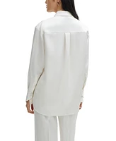 Boss by Hugo Boss Women's Ladder-Lace Trim Long-Sleeved Blouse