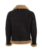 Furniq Uk Men's Shearling Raf B3 Aviator Jacket