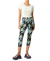 Hue Women's Tropical Essential Denim Capri Leggings