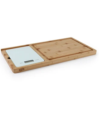 Dexas Prep-Tech Bamboo 20" x 10.5" Cutting Board and Kitchen Scale