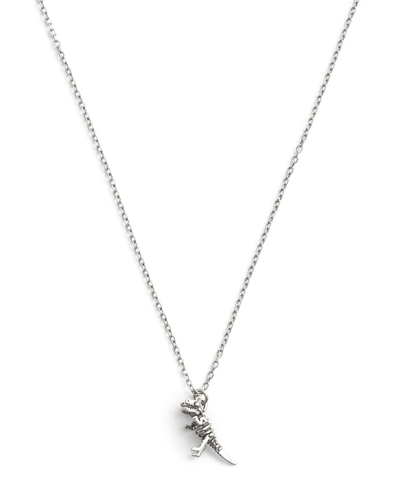 Coach Men's Sterling Silver Signature Rexy Pendant Necklace