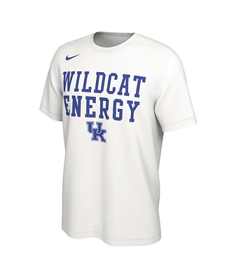 Men's Nike White Kentucky Wildcats 2024 On Court Bench T-shirt