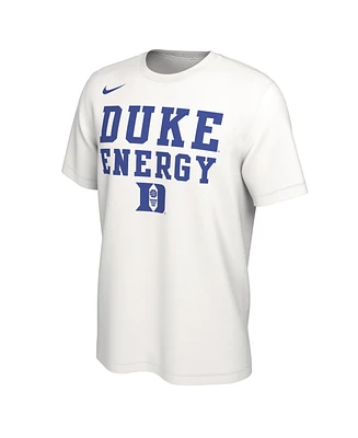 Men's Nike White Duke Blue Devils 2024 On Court Bench T-shirt