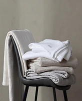 Calvin Klein Waffle Stripe Cotton Blanket
