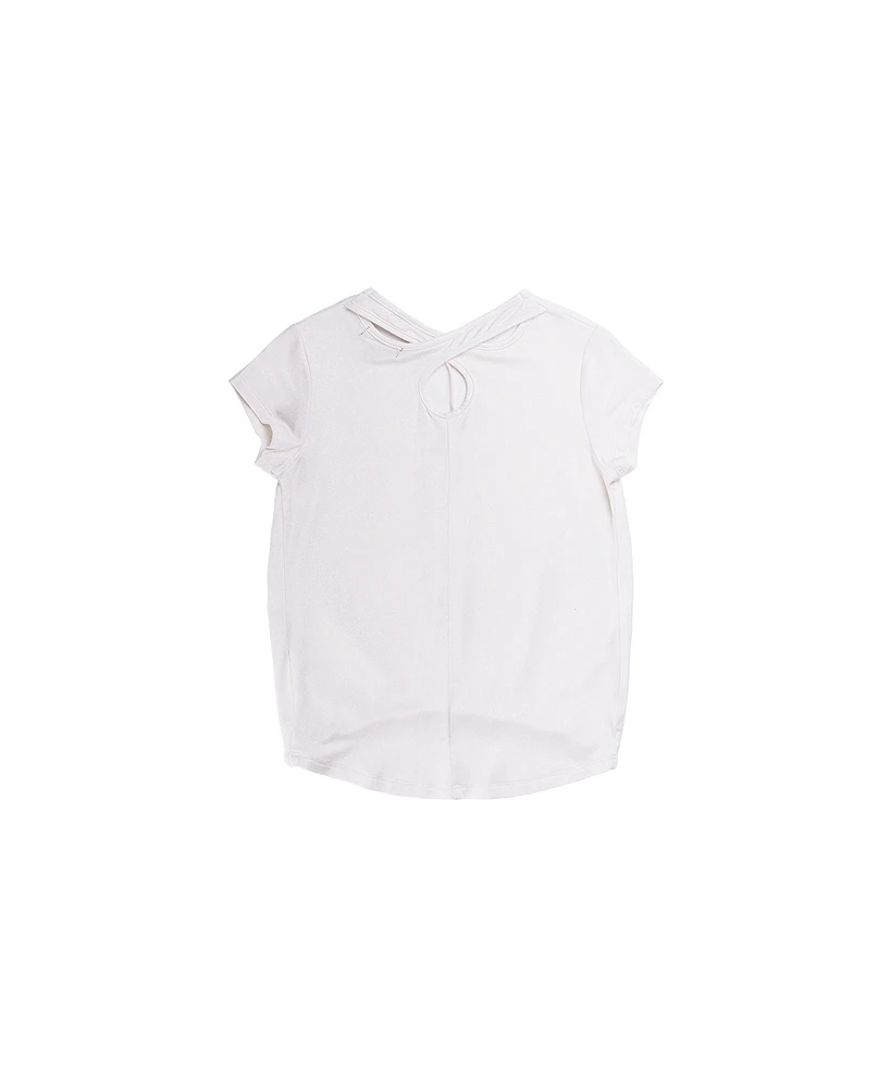 Child Bailey Cream Gold Solid Jersey Tee