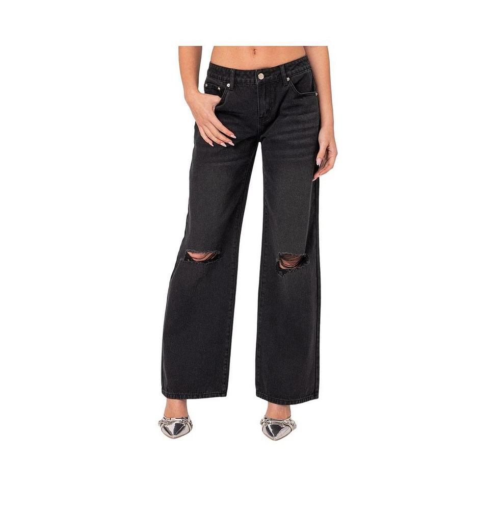 Women's Debbie distressed low rise jeans