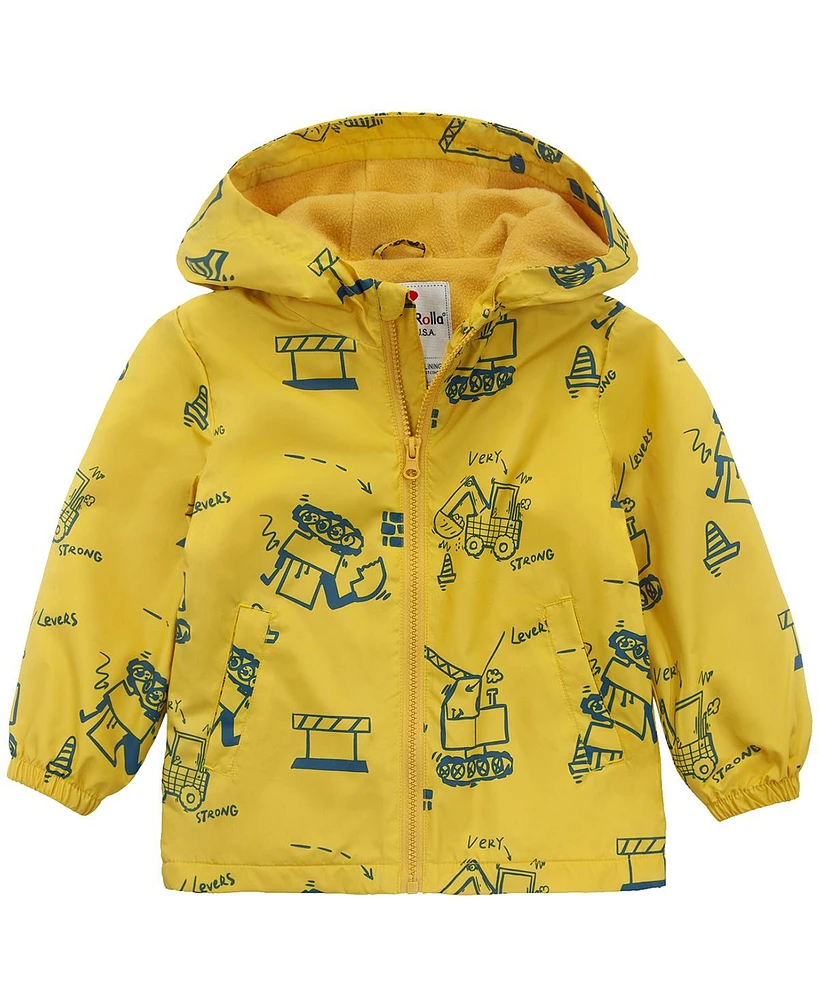 Rokka&Rolla Toddler Boys Fleece Lined Windbreaker Rain Jacket