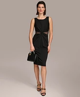 Donna Karan Women's Embellished Twist-Front Sheath Dress