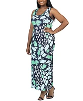 24seven Comfort Apparel Plus Size Casual Razorback Tank Maxi Dress