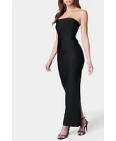 Bebe Women's Long Strapless Bandage Dress