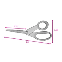 ECR4Kids Ultra-Grip 8.5" Stainless Steel Scissors with Soft Comfort Grip, Office Supplies, Assorted, 36-Pack
