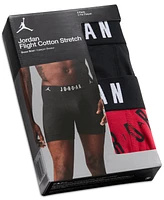 Jordan Men's 2-Pack Cotton Flight Essentials Logo Print Boxer Briefs