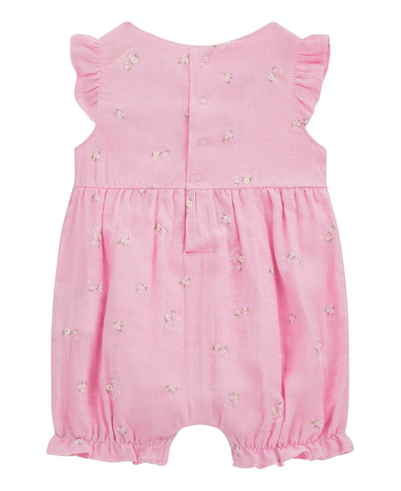 Guess Baby Girl Printed Short Coverall