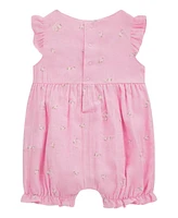 Guess Baby Girl Printed Short Coverall