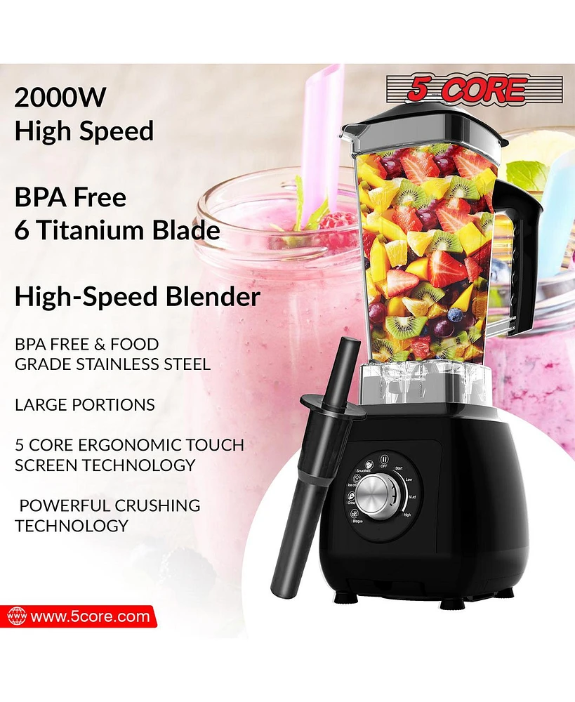 5 Core Personal Blender With Travel Mug Multipurpose Blender Food Processor Combo Blenders For Smoothies Juices Baby Food -Jb 2000 M
