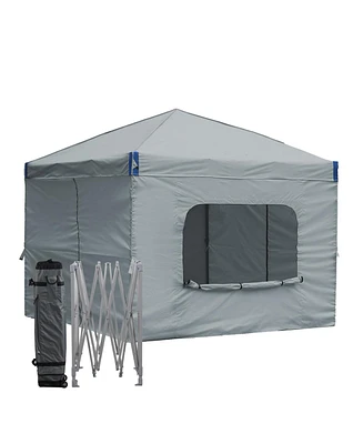 Aoodor Pop Up Canopy Tent with Removable Mesh Window Sidewalls, Portable Instant Shade Canopy with Roller Bag