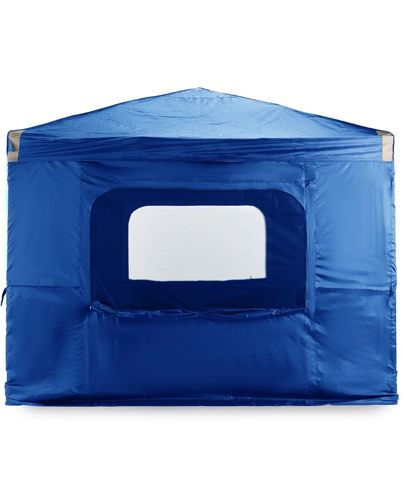 Aoodor Canopy Sidewall Replacement with 2 Side Zipper and Windows for 10' x 10''Pop Up Tent (Sidewall Only)
