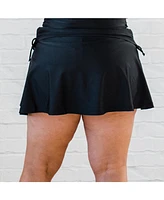 Calypsa Women's Plus Flowy Swim Skort