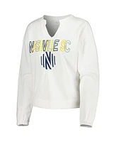 Women's Concepts Sport White Nashville Sc Sunray Notch Neck Long Sleeve T-shirt