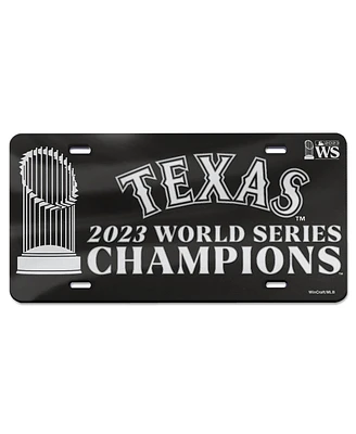 Wincraft Texas Rangers 2023 World Series Champions Blackout Laser-Cut Acrylic License Plate