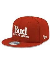 Men's New Era Scarlet Hendrick Motorsports Budweiser 9FIFTY Adjustable Snapback Hat