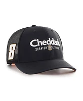 Men's '47 Brand Black Kyle Busch Cheddar's Sure Shot Brrr Trucker Adjustable Hat