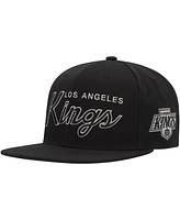 Men's Mitchell & Ness Black Los Angeles Kings Core Team Script 2.0 Snapback Hat