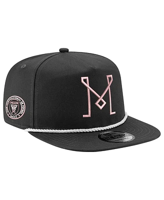 Men's New Era Black Inter Miami Cf The Golfer Kickoff Collection Adjustable Hat