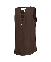 Women's Dkny Sport Brown San Diego Padres Claire Fashion Tri-Blend Tank Top