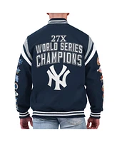 Men's G-iii Sports by Carl Banks Navy New York Yankees Quick Full-Snap Varsity Jacket