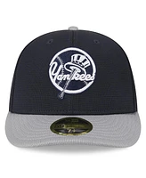 Men's New Era Navy York Yankees 2024 Batting Practice Low Profile 59FIFTY Fitted Hat