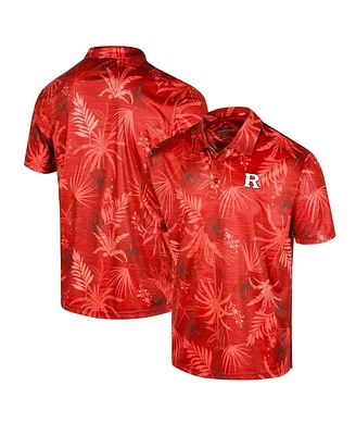 Men's Colosseum Scarlet Rutgers Knights Palms Team Polo Shirt