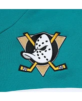 Men's Mitchell & Ness Black, Teal Anaheim Ducks Head Coach Pullover Hoodie