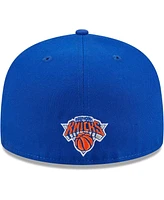 Men's New Era Blue New York Knicks Game Day Hollow Logo Mashup 59FIFTY Fitted Hat