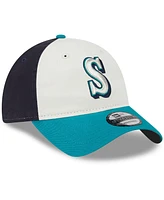 Youth Boys and Girls New Era Cream Seattle Mariners 2024 Batting Practice 9TWENTY Adjustable Hat