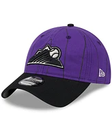 Youth Boys and Girls New Era Purple Colorado Rockies 2024 Batting Practice 9TWENTY Adjustable Hat