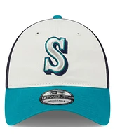 Men's New Era Cream Seattle Mariners 2024 Batting Practice 9TWENTY Adjustable Hat