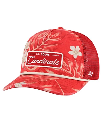 Men's '47 Brand Red St. Louis Cardinals Tropicalia Trucker Hitch Adjustable Hat