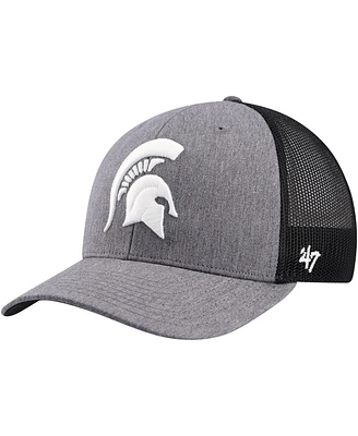Men's '47 Brand Charcoal Michigan State Spartans Carbon Trucker Adjustable Hat