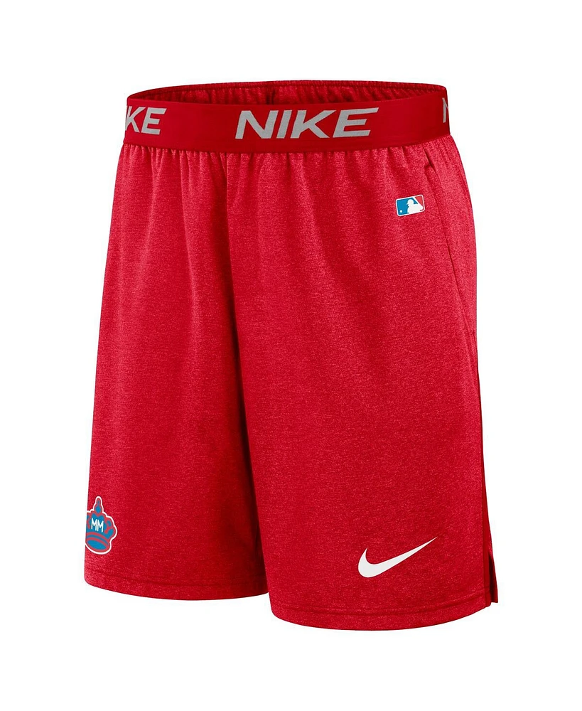 Men's Nike Red Miami Marlins City Connect Performance Practice Shorts