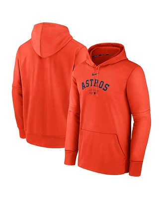 Men's Nike Orange Houston Astros Authentic Collection Practice Performance Pullover Hoodie