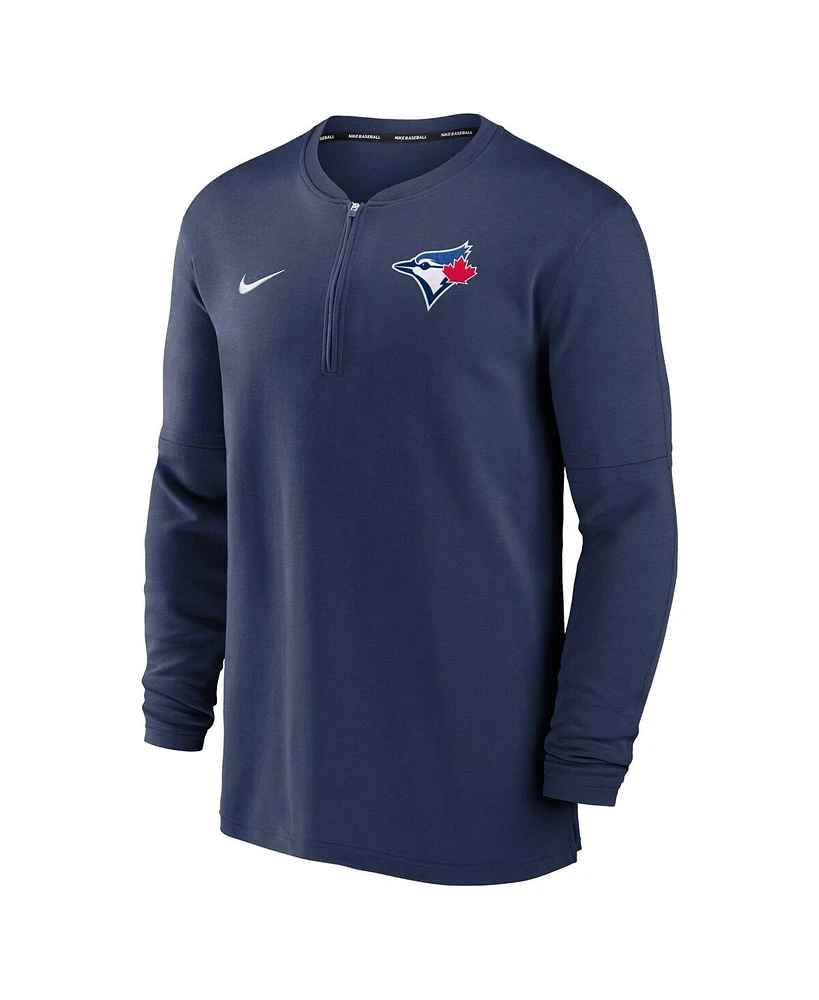 Men's Nike Navy Toronto Blue Jays Authentic Collection Game Time Performance Quarter-Zip Top