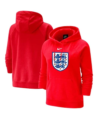 Women's Nike Red England National Team Varsity Raglan Tri-Blend Pullover Hoodie