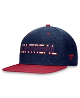 Men's Fanatics Navy, Red Montreal Canadiens Authentic Pro Rink Two-Tone Snapback Hat
